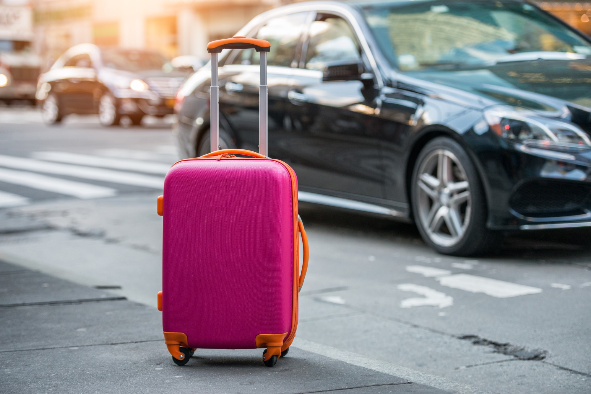 pink suitcase